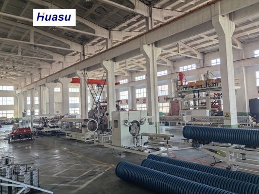 32-1600mm Pipe Diameter Corrugated Pipe Extrusion Line with Double-layer Spiral Co-extrusion and Siemens PLC System