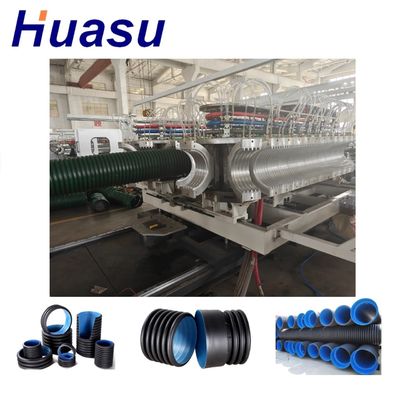 Siemens PLC Controlled Double Wall Corrugated Pipe Extrusion Line 1600mm