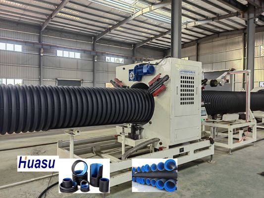 23 Years Production Experience Double Wall Corrugated Pipe Extrusion Line with 33:1 Screw Ratio for ID30-ID1500mm Pipes