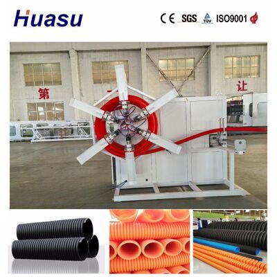 High Productivity Energy Saving Single Wall Corrugated Pipe Extrusion Line with PLC Control Touch Screen for Plastic Pipe Making