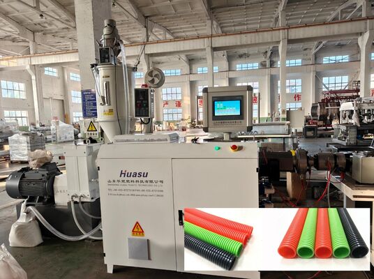 Single Wall Corrugated Pipe Extrusion Line with PLC Control High Quality Steel Water Sleeve and Siemens/Schneider Main Electrics