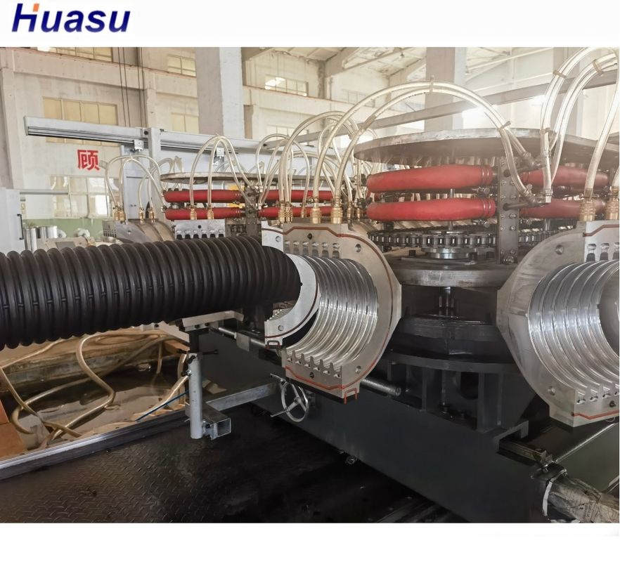 Ηλεκτρονική γραμμή εξώθησης κυματοειδών σωλήνων με μονή βίδα για την παραγωγή γραμμών σωλήνων σύρματος και καλωδίων