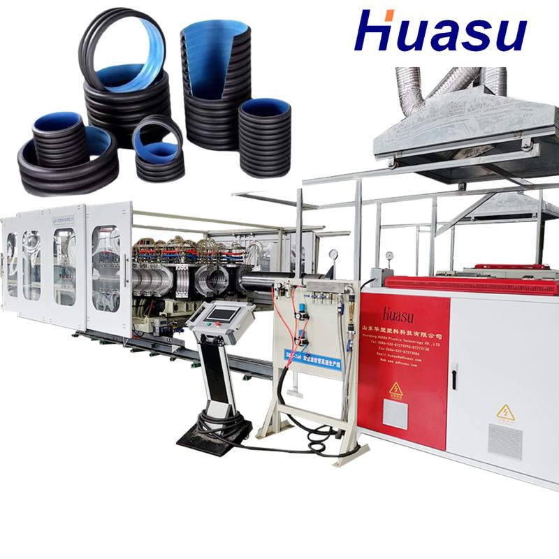 Μοναδική βίδα σχεδιασμός διπλής τοίχου κυματοειδής σωλήνα γραμμή ακροβολίας με ελεγκτή θερμοκρασίας και αισθητήρα