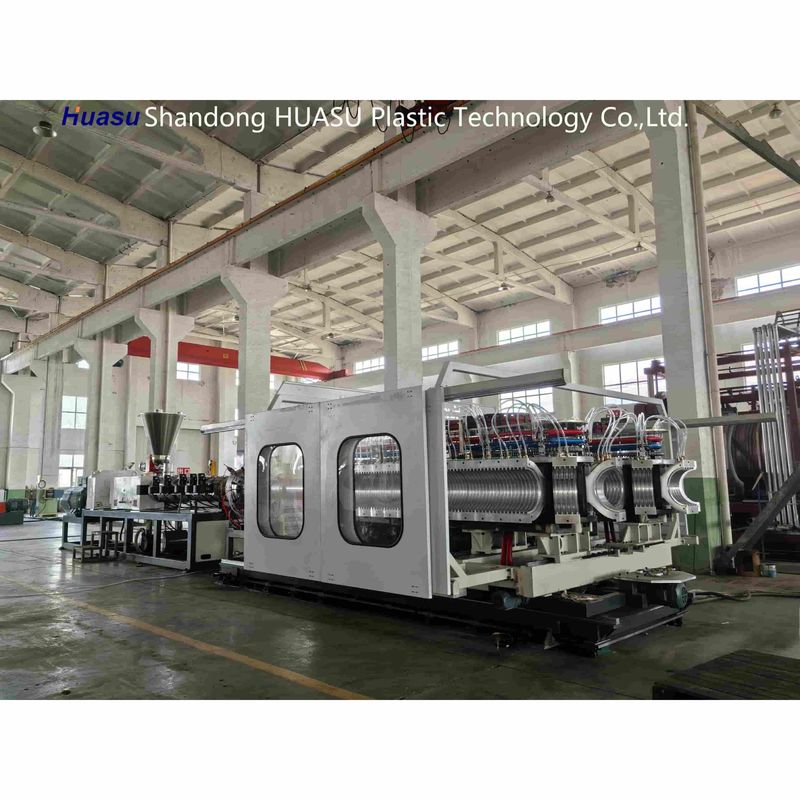 Μηχανή Σωλήνων Διπλού Τοιχώματος Κυματοειδών 32-800mm με Παραγωγή 500-2000Kg/H και Σύστημα PLC Siemens