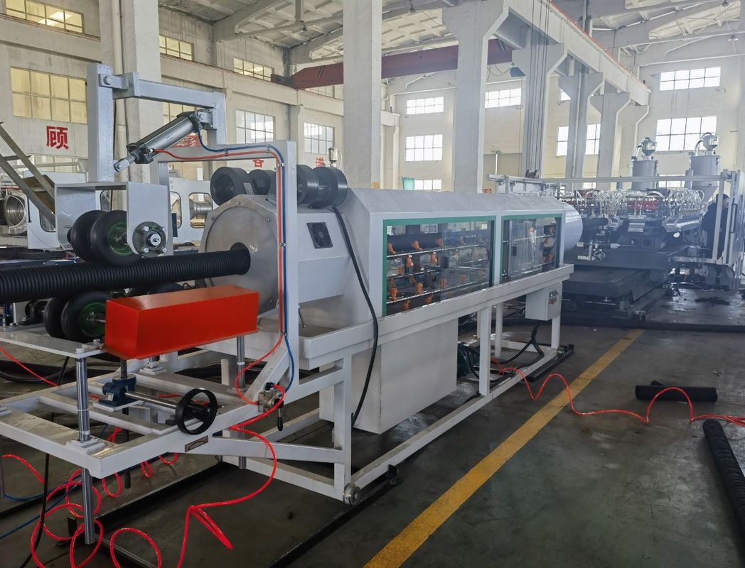 Μηχανή σωλήνων HDPE Διπλής τοιχώδους κυματοειδούς αγωγού για την παροχή νερού