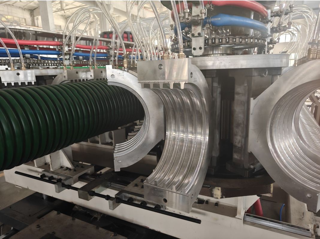 Κωνικό δίδυμο βίδα Extruder PVC διπλό τοίχωμα κυματοειδής σωλήνα μηχανή εκτόξευσης για πλαστικά σωλήνες