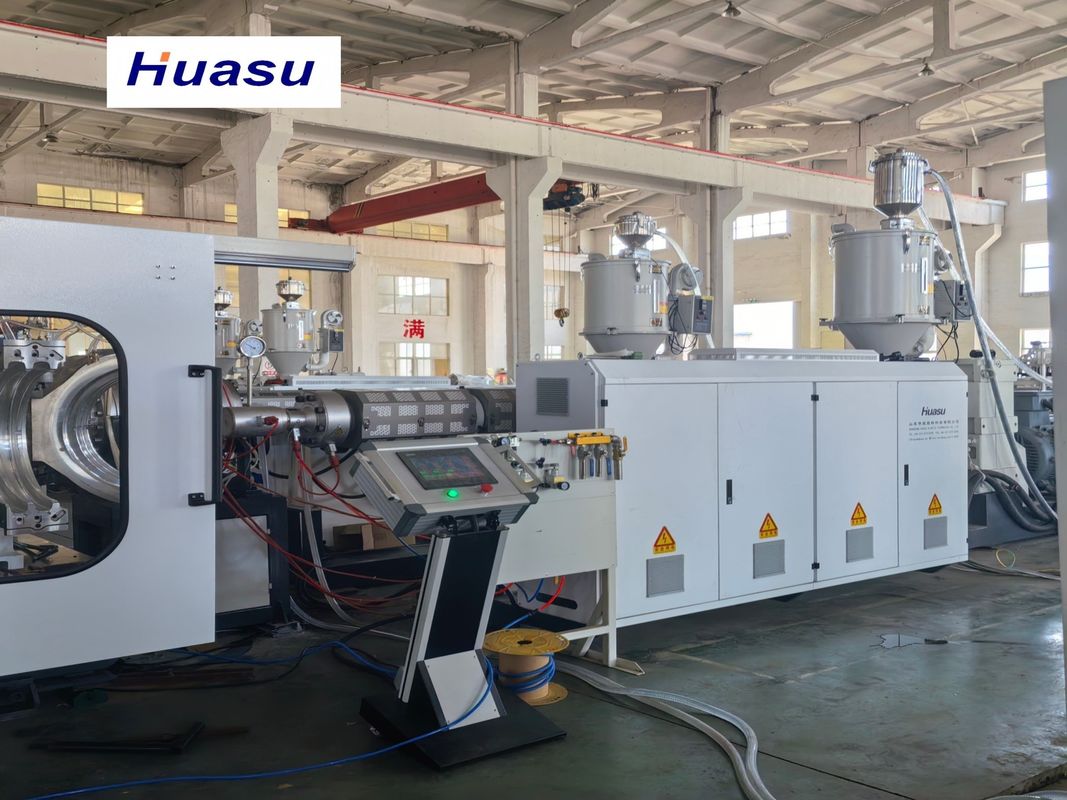 Δύο τοιχοποιημένη κυματοειδής γραμμή εκτόξευσης σωλήνων με διάμετρο κοπής 32-1600 mm, έλεγχο PLC Siemens και υψηλή παραγωγικότητα