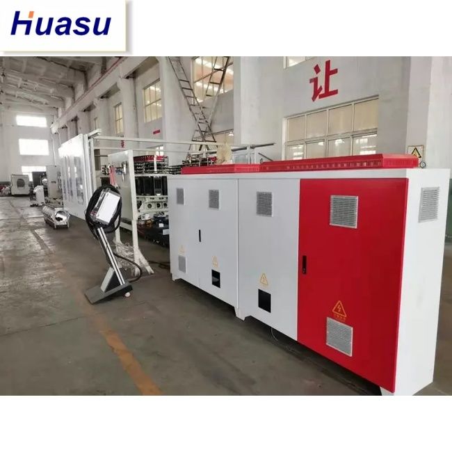 Η γραμμή εκτόξευσης σωλήνων DWC με κωνική διπλή βίδα εκτόξευσης για διάμετρο σωλήνων 32-1600 mm και χωρητικότητα 60-2000kg/h