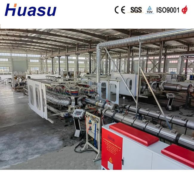 Υψηλής παραγωγικότητας διπλής τοιχώδους κυματοειδούς σωλήνα εξάντληση γραμμή με διάμετρο σωλήνα 32-1600mm και Siemens PLC τεχνολογία