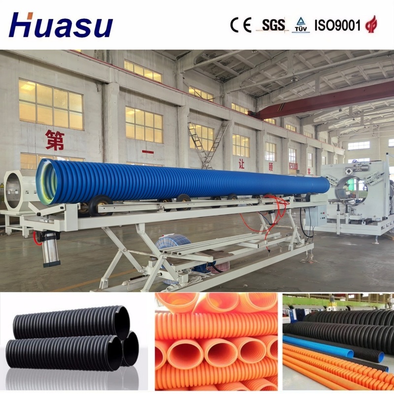 Water Supply Systems Corrugated Pipe Making Machine with PVC PE MPP PA HDPE Material for 300mm-1600mm Pipe Diameter