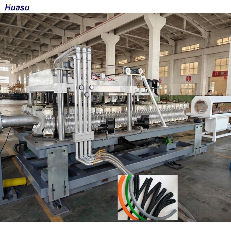 Γραμμή εξώθησης σωλήνων κυματοειδών διπλού τοιχώματος Siemens Main Electrical Parts με 48 ποσότητες καλουπιών και λειτουργία ψύξης νερού