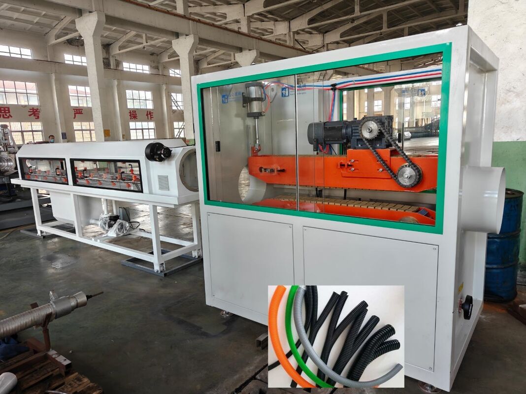 Γραμμή εξώθησης σωλήνων κυματοειδών διπλού τοιχώματος Siemens Main Electrical Parts με 48 ποσότητες καλουπιών και λειτουργία ψύξης νερού