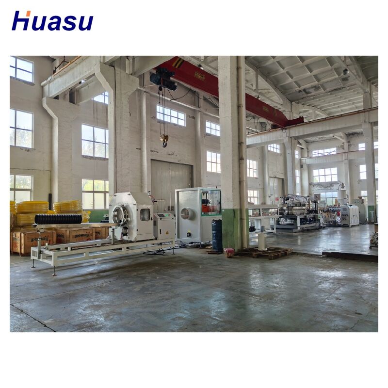 Γραμμή εξώθησης σωλήνων HDPE υψηλής παραγωγικότητας, αυτοματοποιημένη και με έλεγχο Siemens PLC για την παραγωγή κυματοειδών σωλήνων