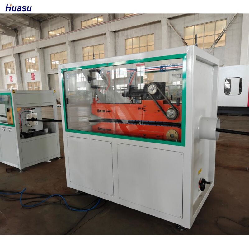 Γραμμή εξώθησης σωλήνων κυματοειδών από χάλυβα με μονό τοίχωμα με ηλεκτρικά εξαρτήματα Schneider Siemens, 1 έτος εγγύηση και βάθος νιτρίδωσης βαρελιού 0,4～0,7 mm