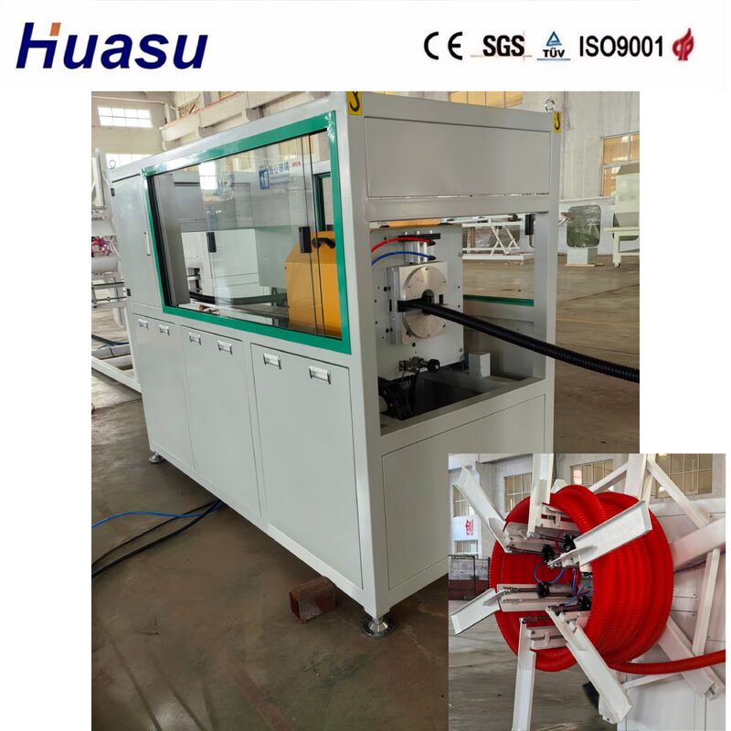 Εγκατάσταση Σωλήνων Κυματοειδούς HDPE με Διεπαφή Οθόνης Αφής Ελέγχου PLC για Εσωτερική Διάμετρο Σωλήνα 32mm - 1600mm και Επιλογές Ψύξης Αέρα-Νερού