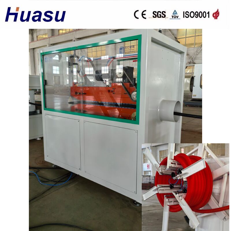 Τρία στρώματα καλωδίου προστασίας σωλήνα εξώθηση γραμμή με ψύξη αέρα και νερού για 32mm-1600mm σωλήνα ID