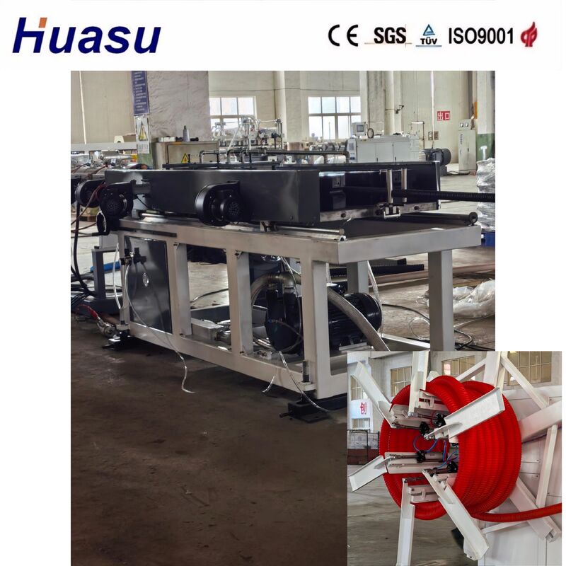 Γραμμή εξώθησης σωλήνων προστασίας καλωδίων με αερόψυξη και υδρόψυξη με μονοκοχλιοφόρο εξωθητήρα και τηλεχειριστήριο PLC