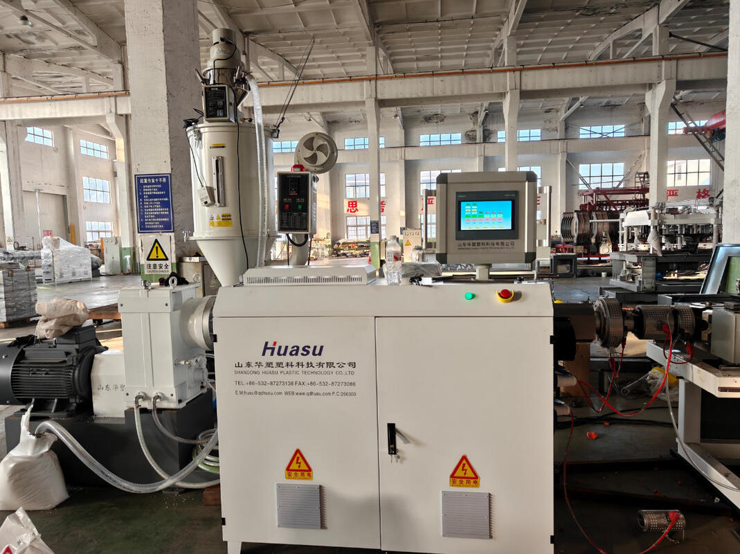 Η γραμμή εξώθησης διπλών τοιχωμάτων κυματοειδών σωλήνων ολοκληρωμένου τύπου με Siemens Electric και παραγωγική ικανότητα 100 kg/h - 2000 kg/h