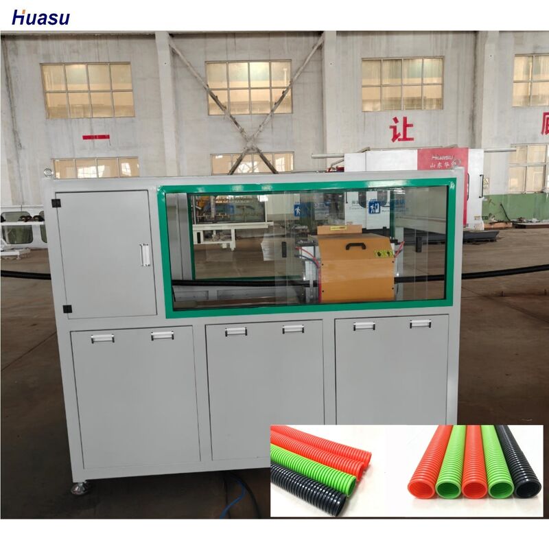 Η γραμμή εξώθησης κυματοειδών σωλήνων με μονό τοίχωμα με αισθητήρα θερμοκρασίας, ηλεκτρική θέρμανση και δομή βαθειού καναλιού βίδας