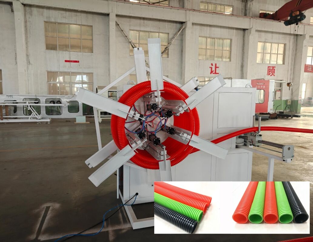 Γραμμή Εξώθησης Κυματοειδούς Σωλήνα Μονής Τοιχώματος με Έλεγχο PLC, Υψηλής Ποιότητας Χαλύβδινο Μανίκι Νερού και Κύρια Ηλεκτρικά Siemens/Schneider