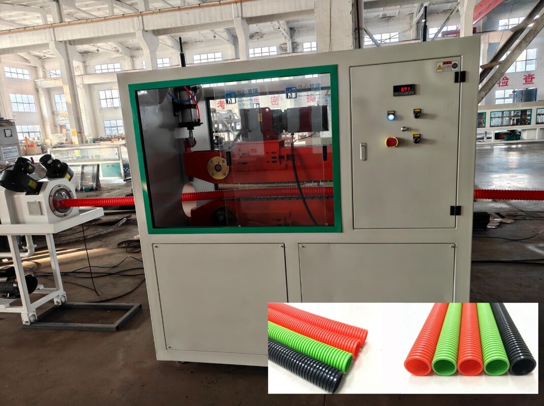 Γραμμή Εξώθησης Κυματοειδούς Σωλήνα Μονής Τοιχώματος με Τηλεχειρισμό PLC και Ηλεκτρικά Siemens Schneider για Ανθεκτική Κατασκευή Σωλήνων