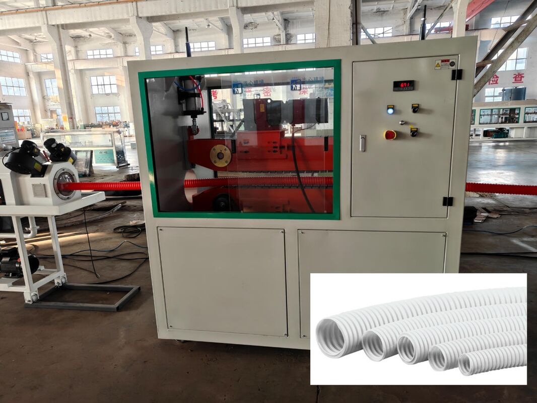 Μηχανή κυματοειδών σωλήνων με διπλό τοίχωμα HDPE PP PVC αυτοματοποιημένης ποιότητας, με κυματοειδές κυματοειδές για την κατασκευή σωλήνων