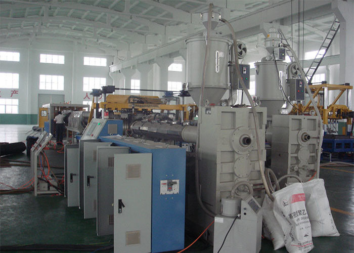 HDPE PP DWC διπλοτειχισμένα ζαρωμένα μηχανήματα σωλήνων με το σύστημα Siemens HMI