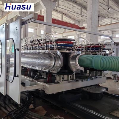 Water / Air Cooling DWC Pipe Extrusion Line Speed Double Wall Corrugated Pipe Production with High Speed Forming Plastic pipe