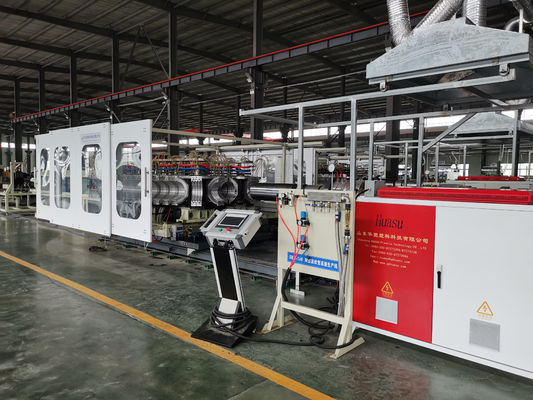 Siemens PLC Controlled Double Wall Corrugated Pipe Machine Extrusion Line For Water Supply
