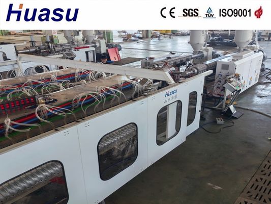 Η γραμμή εξώθησης κυματοειδών σωλήνων με ένα μόνο τοίχωμα με τηλεχειριστήριο, με σταθερή ροή εργασίας και ηλεκτρονική σήμανση για σωλήνες PVC/PE/MPP/PA/HDPE