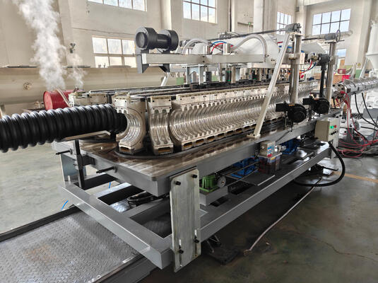 Automatic Double Wall Corrugated Pipe Extrusion Line with HV>740 Barrel Screw and 20CrMnTi Gear Material