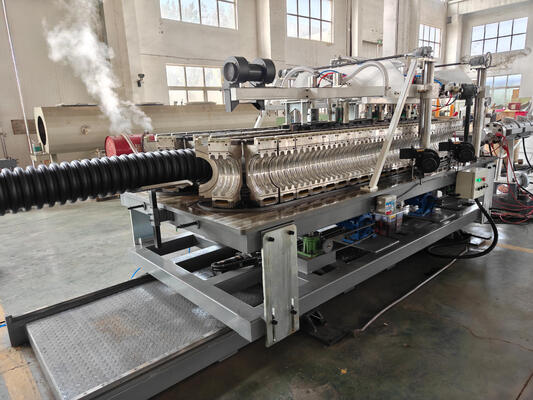 Double Wall Corrugated Pipe Extrusion Line with Customizable Color and Vertical or Horizontal Corrugator Featuring 20CrMnTi Gear Material