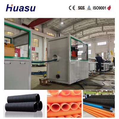 PLC Controlled Single Wall Corrugated Pipe Extrusion Line with 32-1600mm Diameter for High Productivity