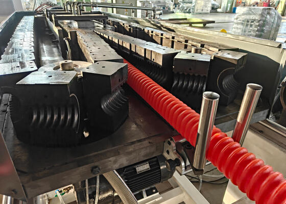 High Output Double Wall Corrugated Pipe Extrusion Line with Siemens Electrical Parts and Pressure Water Cooling for PP PE PVC